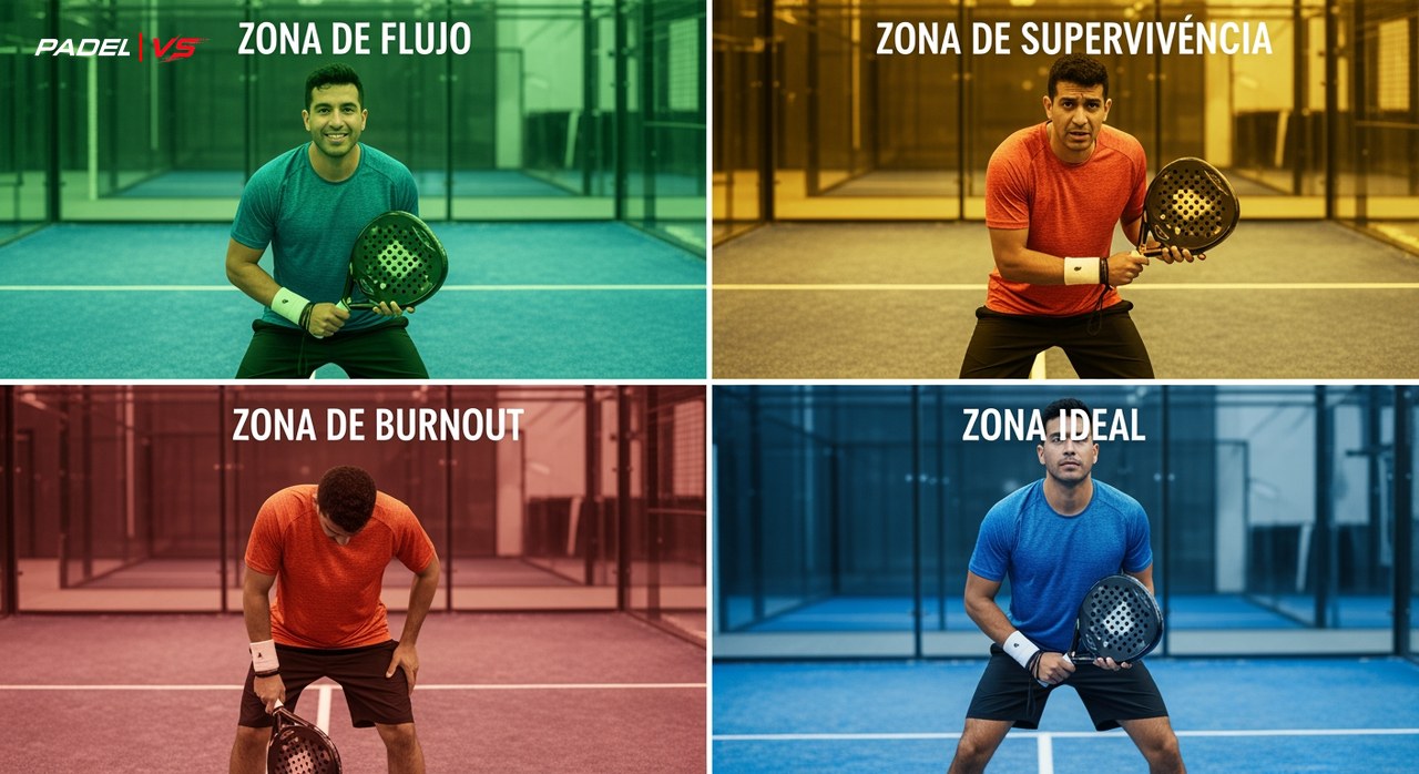 Las cuatro zonas psicológicas del jugador de pádel