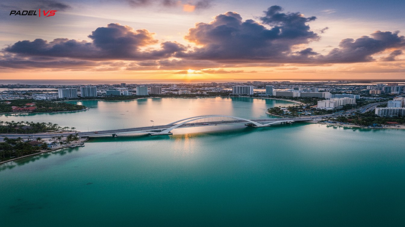 Puente Nichupté Cancún cruzando la laguna
