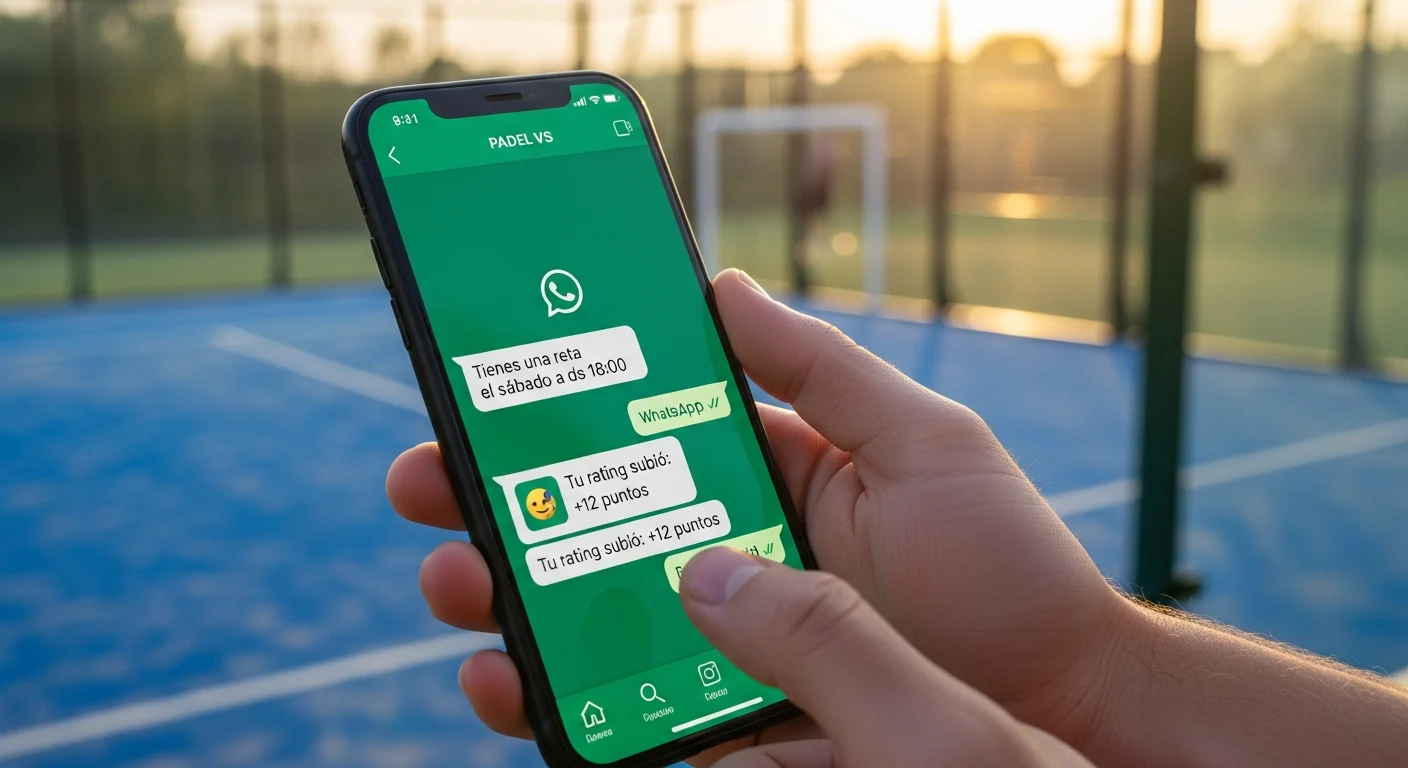 PADEL VS running inside WhatsApp with an AI agent