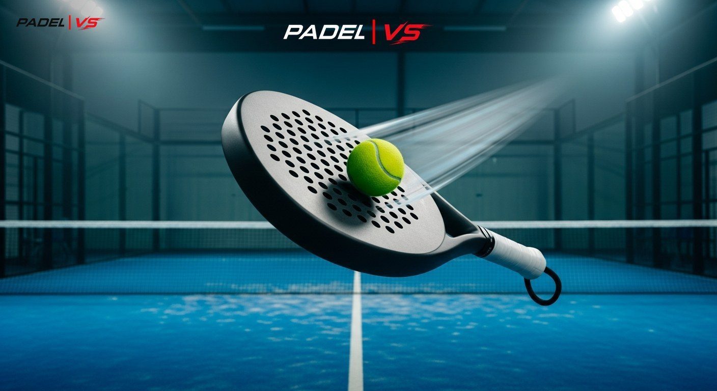 Player executing a víbora shot in padel