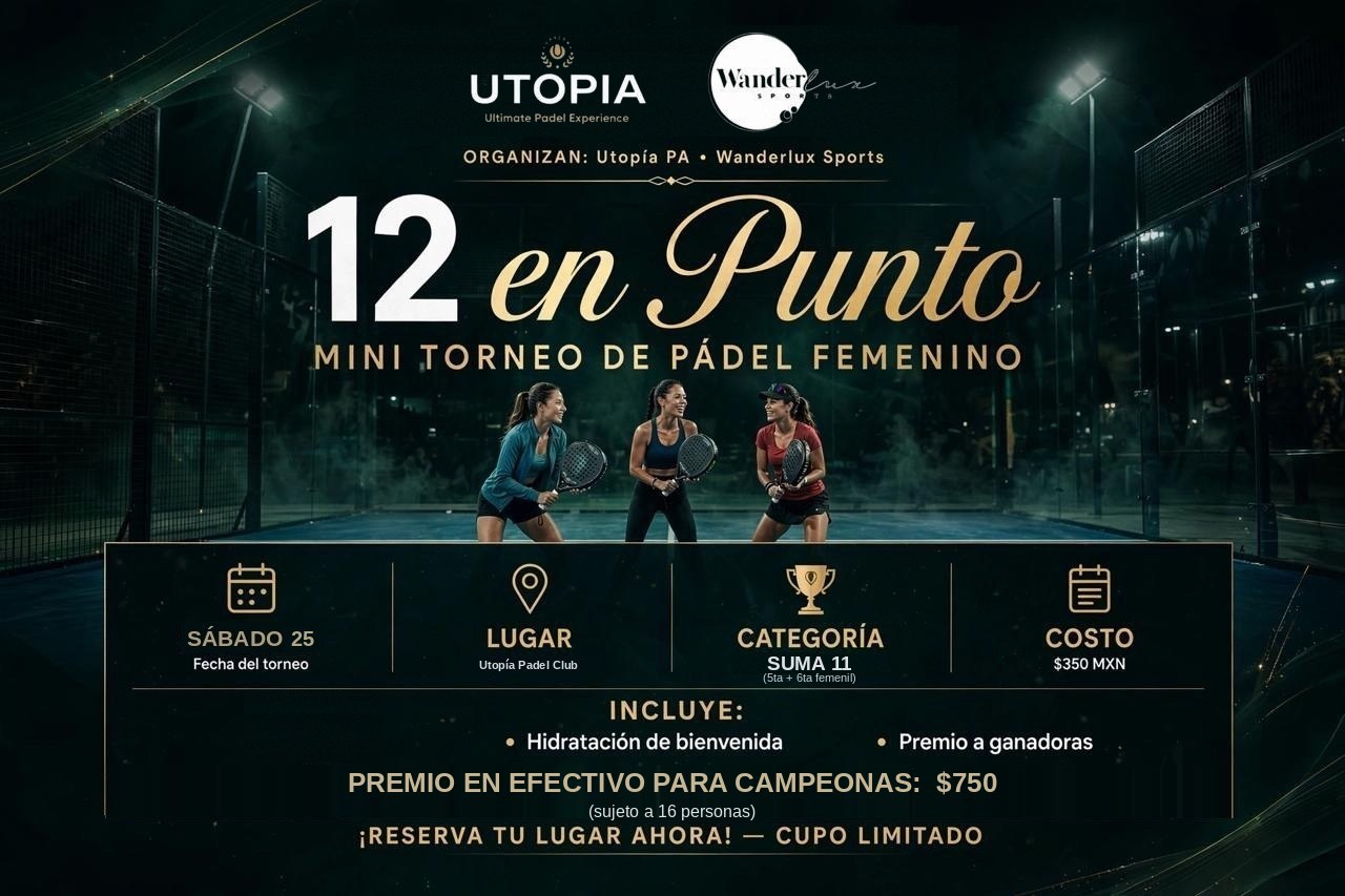 Mini torneo femenil 12 en punto. Suma 11