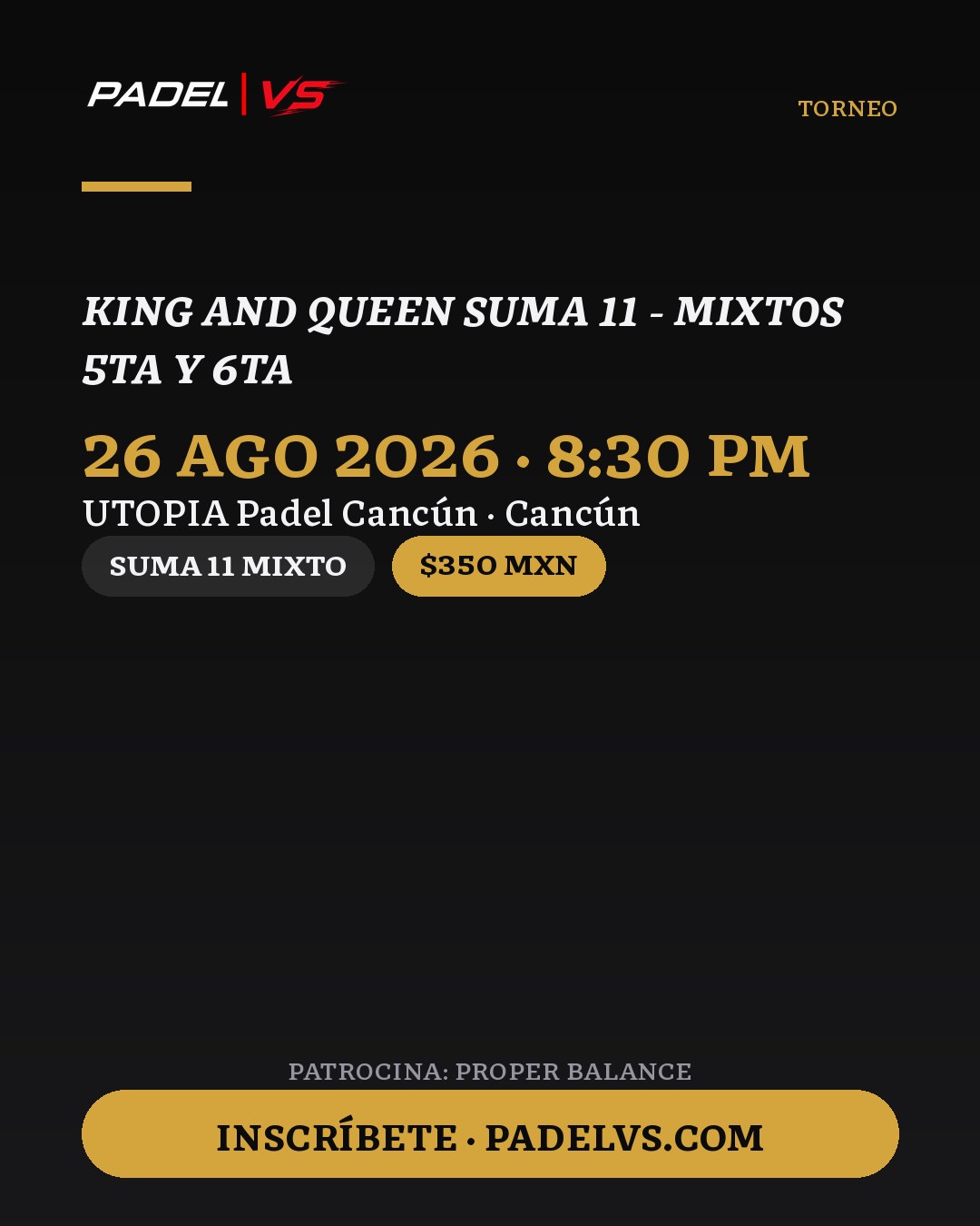 King and Queen Suma 11 - Mixtos 5ta y 6ta