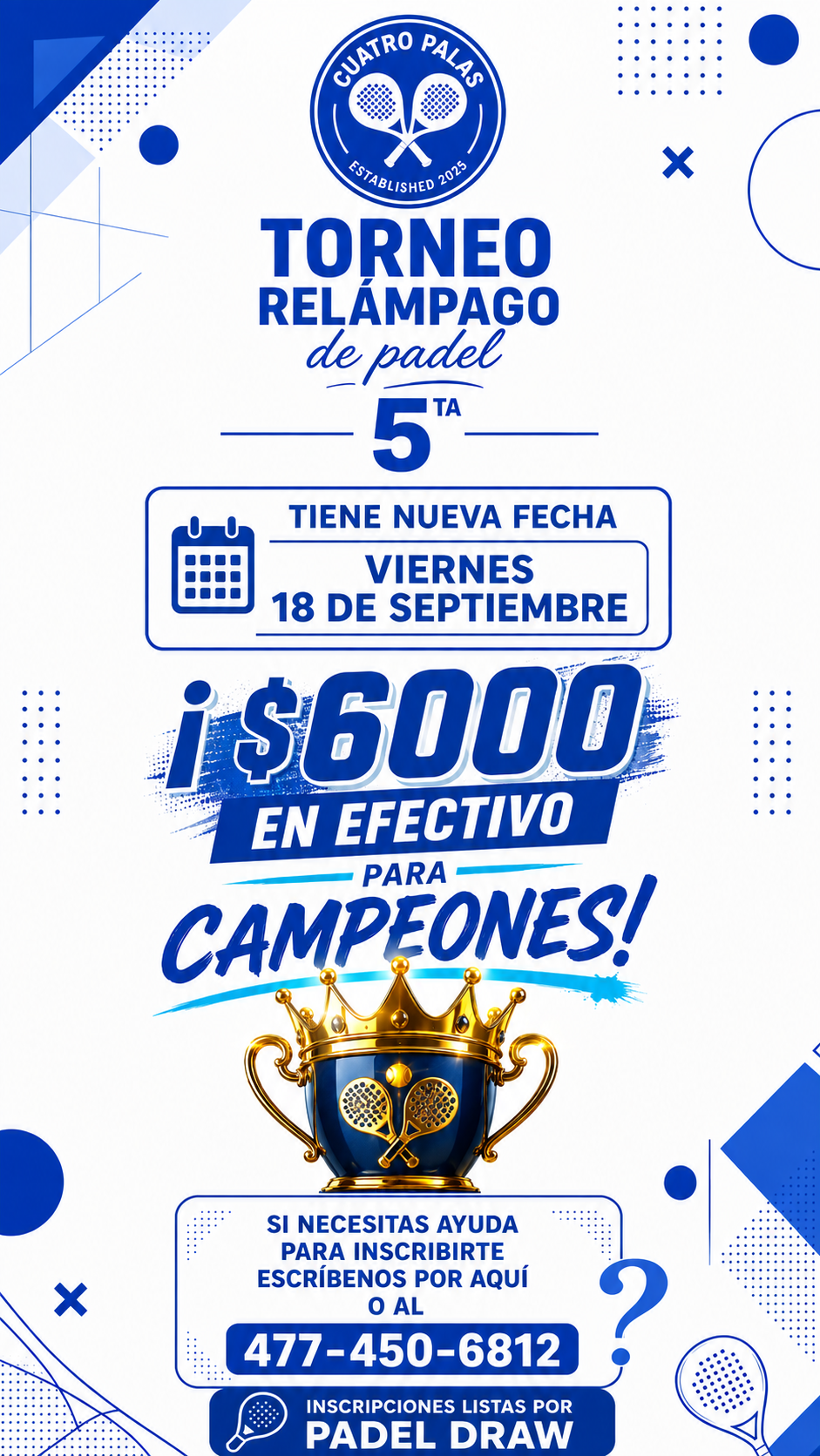 TORNEO RELAMPAGO 5TA FUERZA - CUATRO PALAS