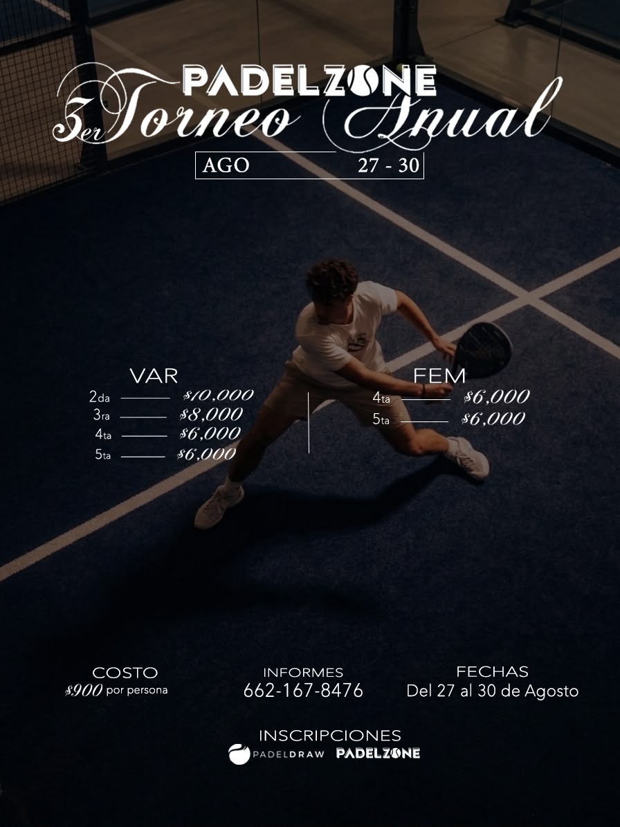 PADEL ZONE TORNEO ANUAL 2026