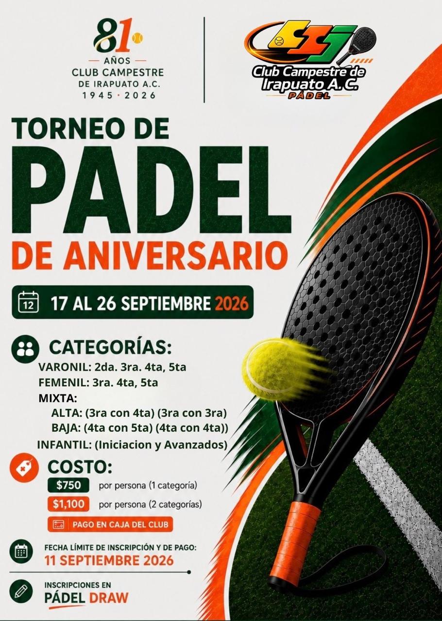 TORNEO DE PADEL DE ANIVERSARIO