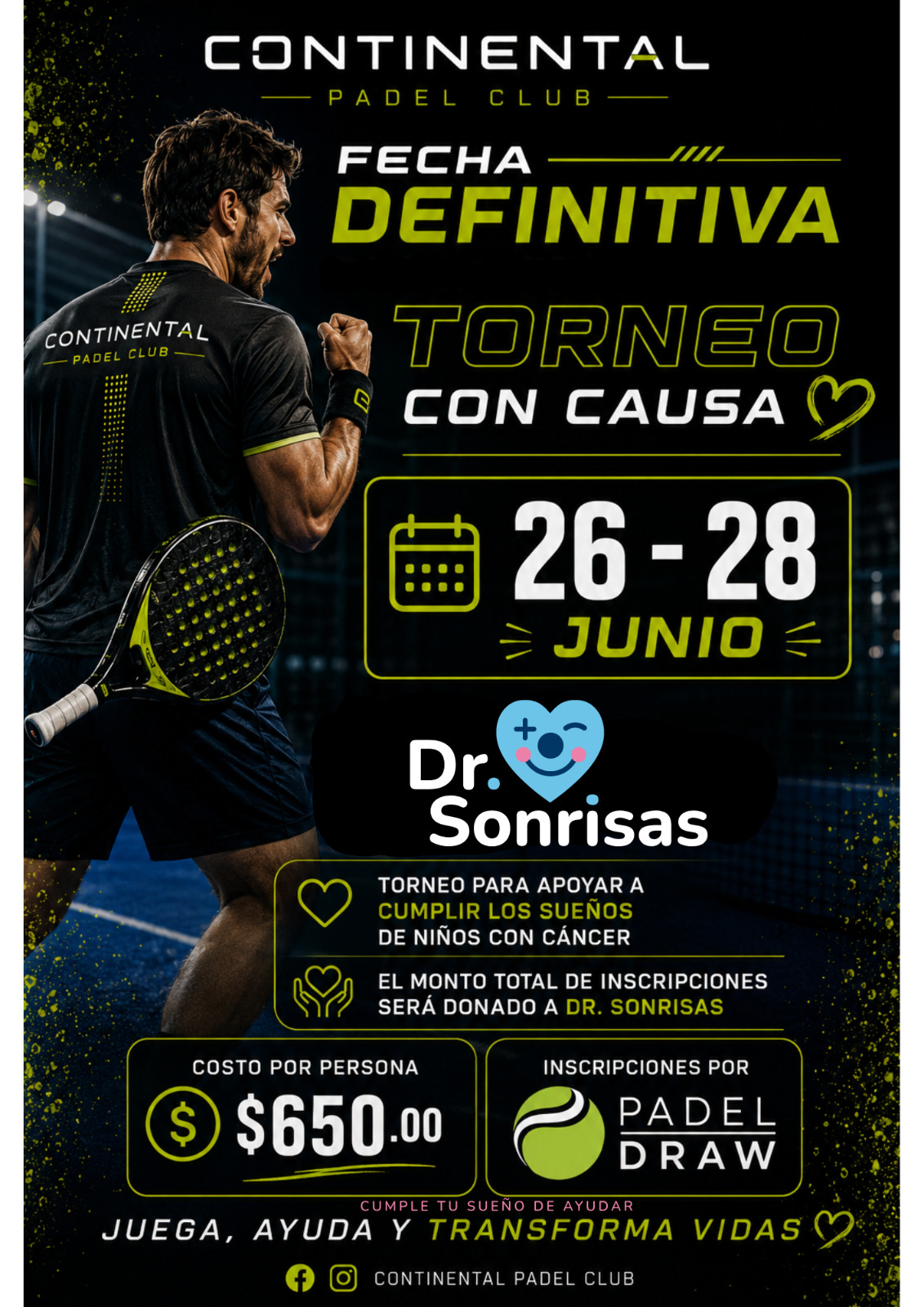 TORNEO CON CAUSA PARA DR SONRISAS