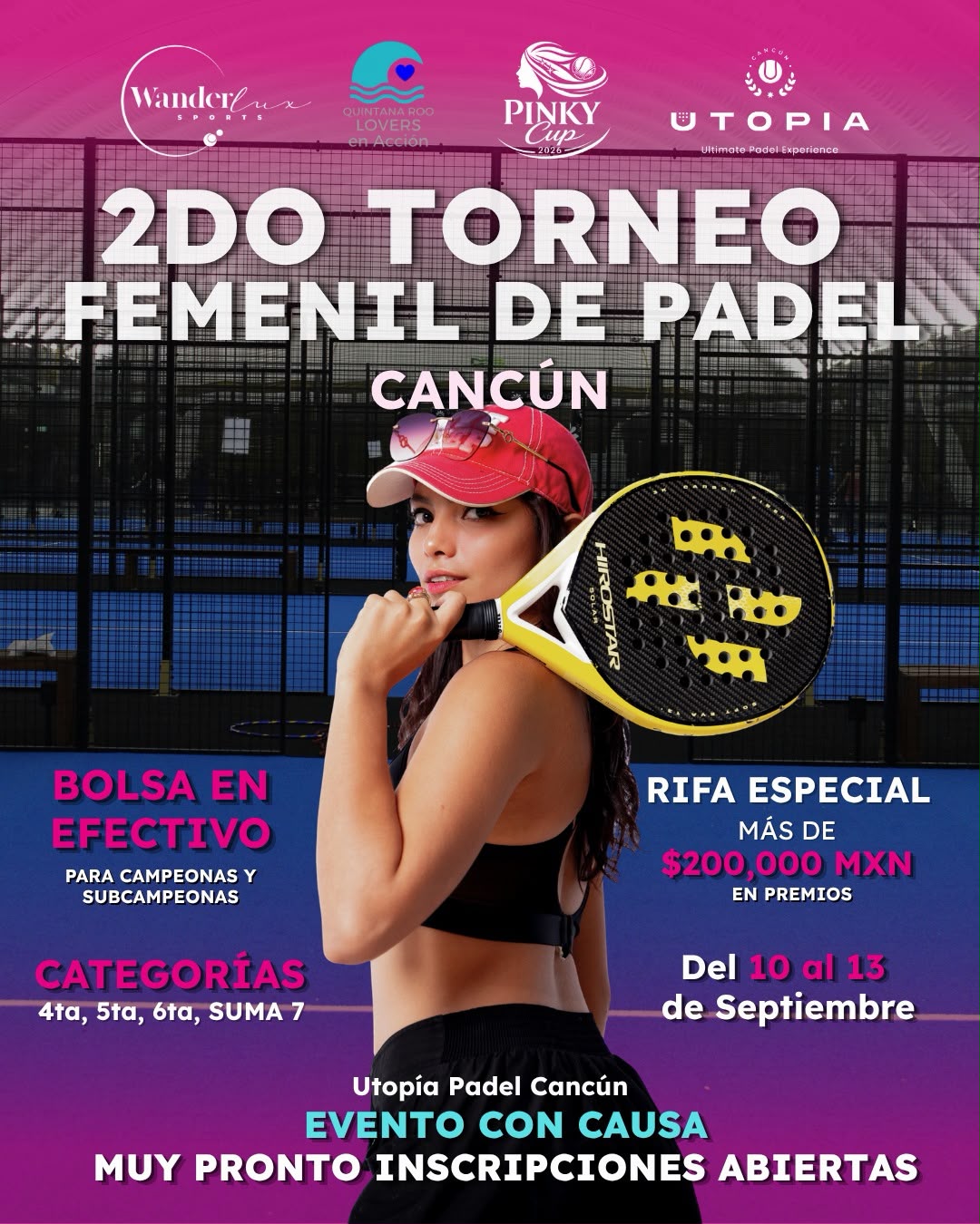 2do Torneo Femenil de Pádel Cancún — Pinky Cup 2026